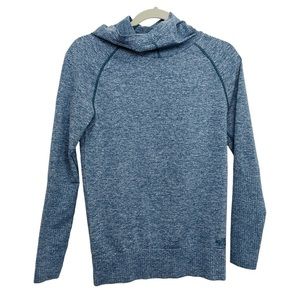The North Face Womens S Go Seamless Pullover Hoodie Blue Heather